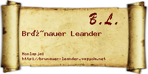 Brünauer Leander névjegykártya