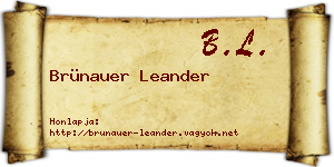 Brünauer Leander névjegykártya