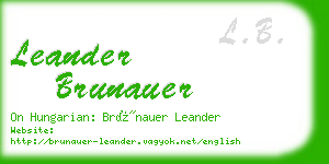 leander brunauer business card